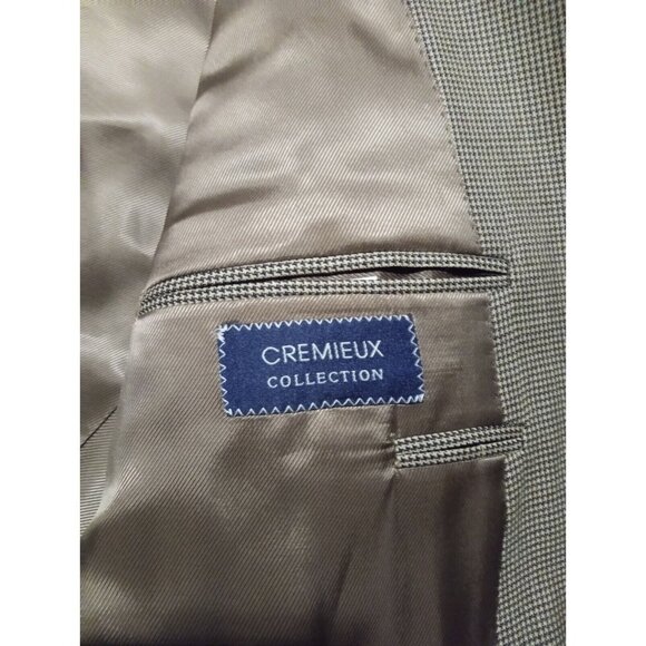 Daniel Cremieux Collection Mens Sport Coat 44L Loro Piana Wool Brown Houndstooth - Picture 6 of 8
